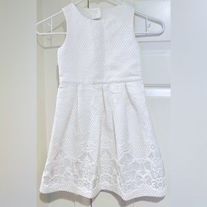 Janie and Jack white jacquard dress.  Size 6.